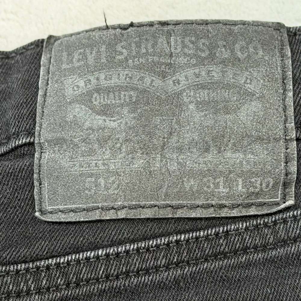 Levi's 512 Slim‎ Taper Jeans Mens W31 L30 Black Good Waterless 28833-0287
